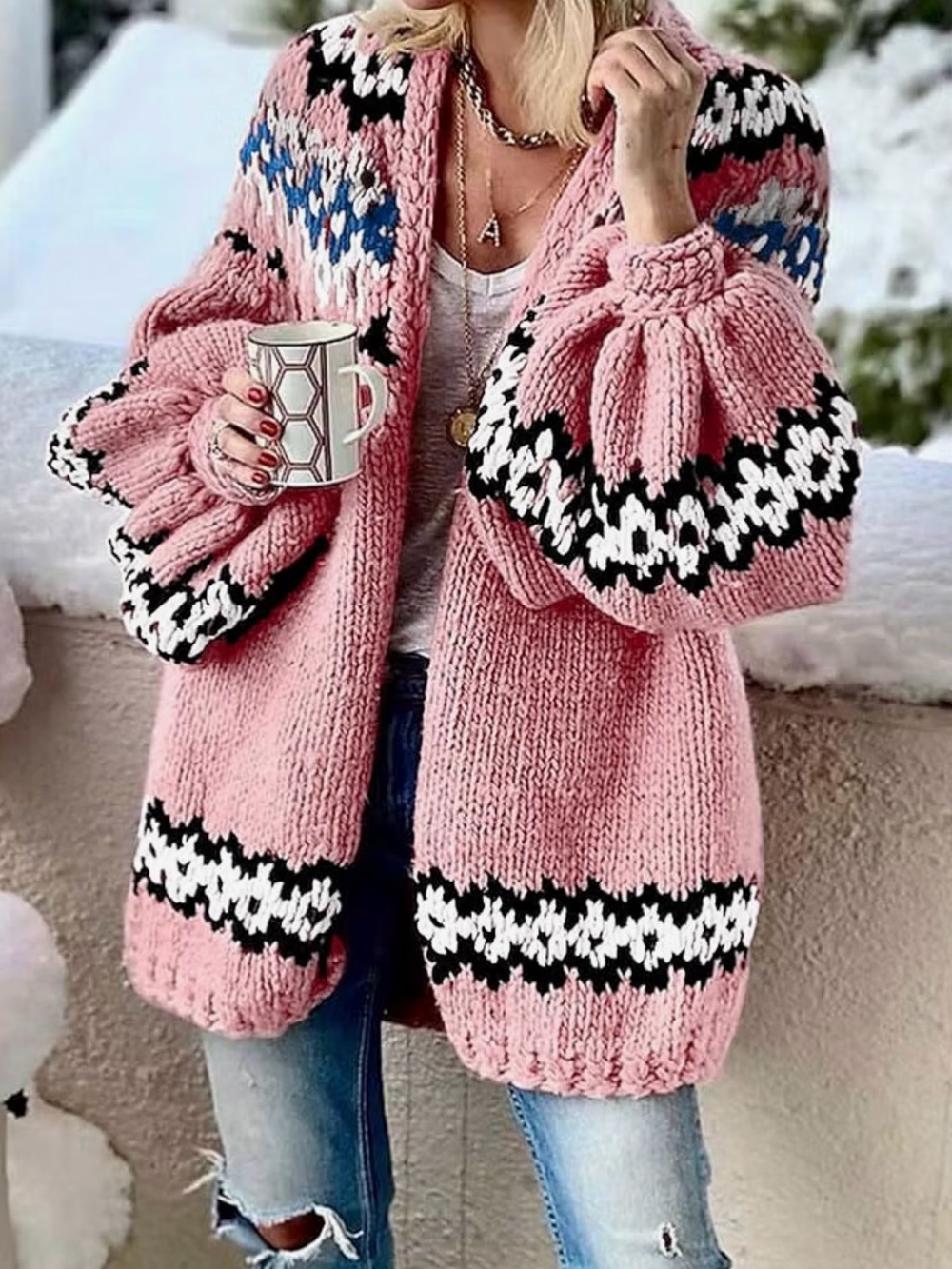 CHOUYATOU - OPEN CARDIGAN - SIZE MEDIUM